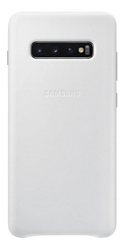 Capa Protetora Samsung Galaxy S10 Couro Branco