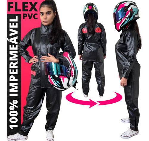 Melhor Capa De Chuva Capuz Flex Reforçada Pvc Frio