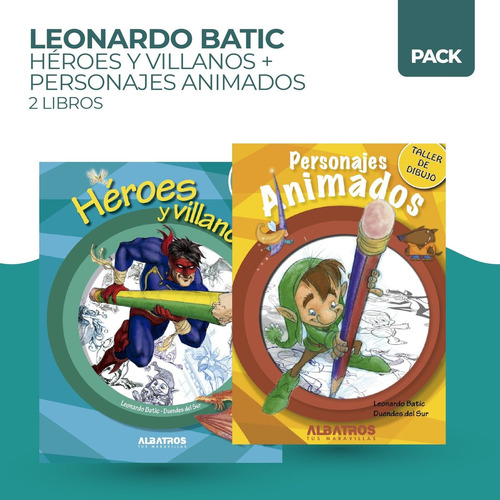 Heroes Y Villanos + Personajes Animados - 2 Libros - Batic