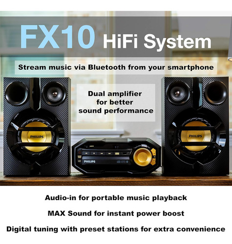 Philips Fx10 Sistema Estéreo Bluetooth Para El Hogar Con ...