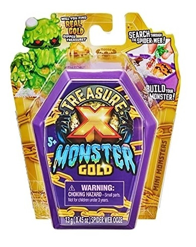 Muñeco Treasure X Monster Gold - Mini Monstruos Con Telaraña