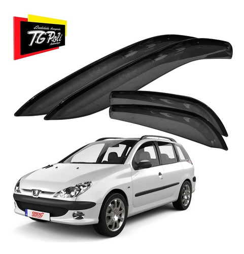 Calha Chuva Defletor Fumê Peugeot 207 Sw 4p 2005 Tg Poli