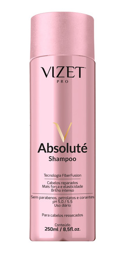 Shampoo Absolute Reparação Vizet Pro  250 Ml