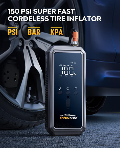 Arrancador Portátil Con Compresor De Aire Y Pantalla Lcd