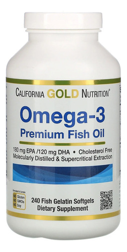 Ômega 3 Premium Fish Oil Óleo Peixe - 240 Softgels Importado