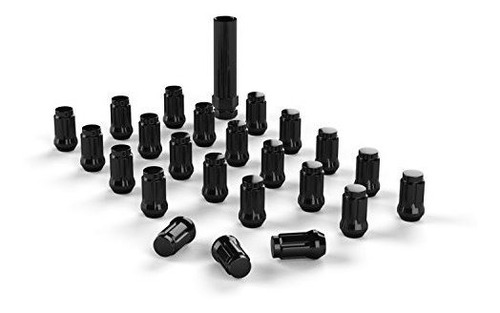 ******* Spline Drive Lug Nut Kit (1-2 X20 Black - 23 Pcs)