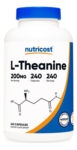 L Teanina 200mg 120 Cápsulas L Theanine Nutricost Nutricost! Sabor Neutro