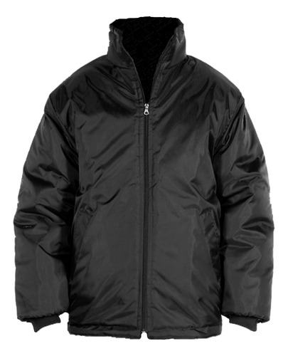 Campera Negra Truker Vigilancia Y Forro Polar Por Mayor Negro Xxl