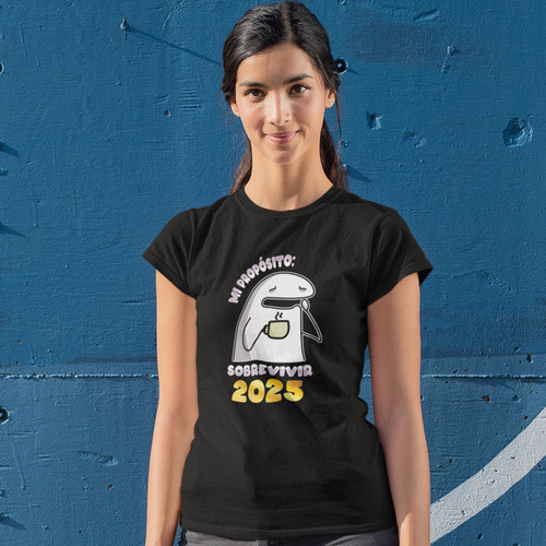 Playera Para Dama Estampado Propósitos Sobrevivir 2025 1 Pza