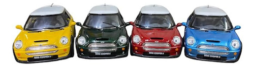 Set Of 4: 5 Mini Cooper S 1:28 Scale (blue/green/red/yellow)