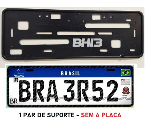 Suporte Placa Mercosul Moldura Carro Caminhão Kit 2 Pares