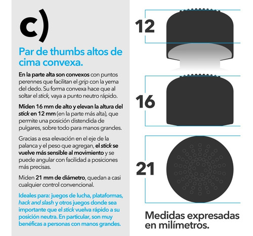 Pack Thumbs Grandes Xbox One Series X S Ps5 Ps4 Gomas Altas