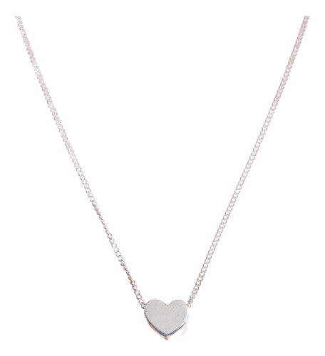 Elegante Collar Corazon Regalo Dama Novia C803 Plata Ley 925