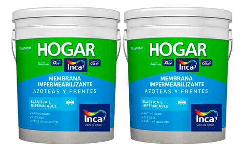 Membrana Liquida Inca Hogar Azoteas Y Frentes 20+20 Kg