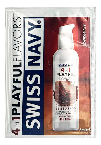 Lubricante Intimo Chocolate 4 En 1 Swiss Navy Sachet 5ml