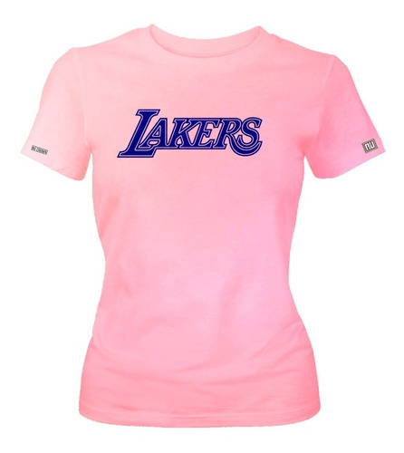 Camiseta Lakers Nba Letras Los Ángeles Dama Mujer Edc