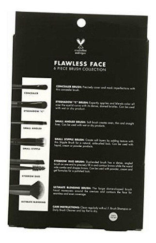 E.l.f. Fawless Face, Colección De 6 Piezas De Brochas Color Negro