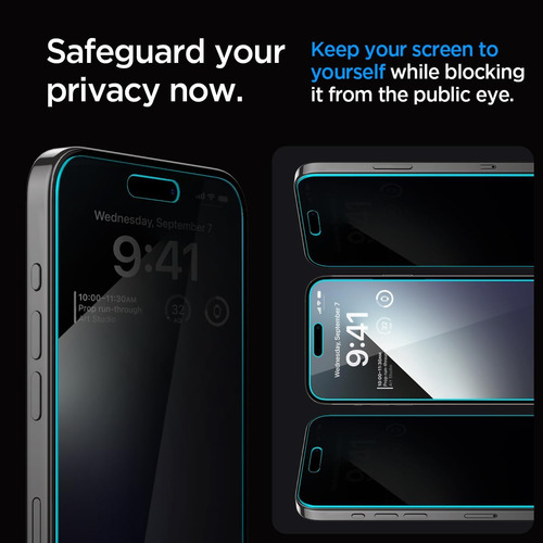 Vidrio Templado Spigen Glastr Ez Fit iPhone 15 Pro Privacy