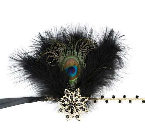 Anglacesmade - Diadema De Plumas Con Clip Para El Pelo, Dise