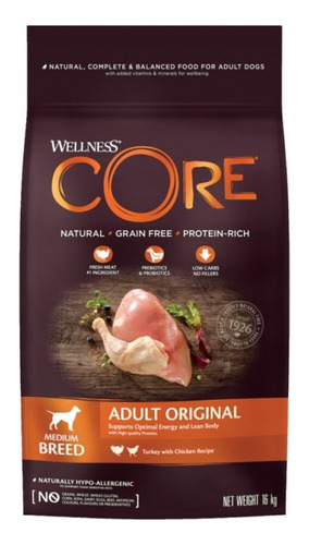 Wellness Core Dog Original 10 Kg Alimento Para Perro