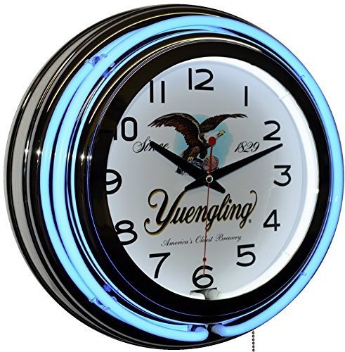 Reloj De Pared Neón Doble, Yuengling Brewery, Desde 1829.