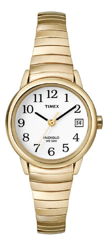 Reloj Timex Para Mujer T2h351 En Tono Dorado Y Blanco Con