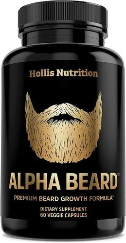 Imagen 3 de 5 de Minoxidil 5% + Alpha Beard Suplemento Premium Barba 60 Caps