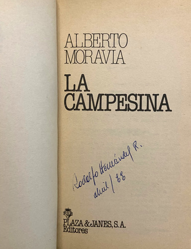 Alberto Moravia, La Campesina (Reacondicionado)