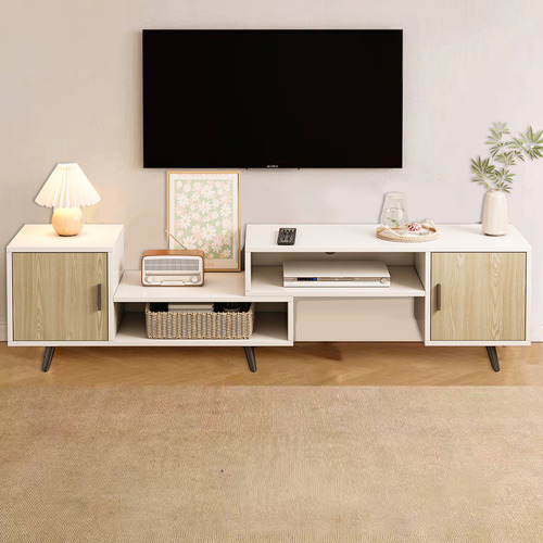Mueble Tv Ajustable 140-190cm-puerta Vintage Moderna 85x35cm