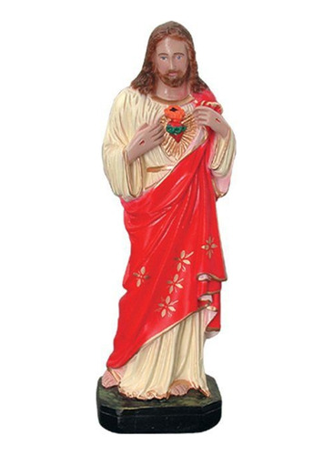 Figura Imágen Cristo Corazón De Jesus 40 Cm
