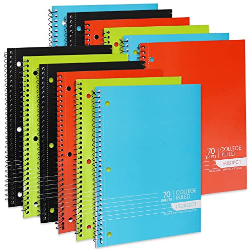 Libros De Notas Espiral, 1-asunto De Notas, Cuadernos H4l9t