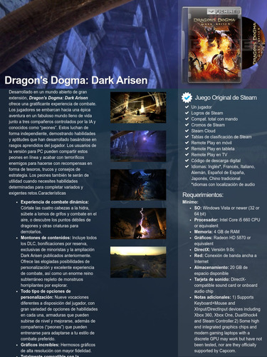 Dragon's Dogma : Dark Arisen - Original Pc - Steam #367500