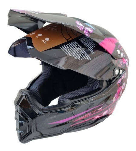 Casco Cross Dama Mujer Mica Abatible Dot Certificacion