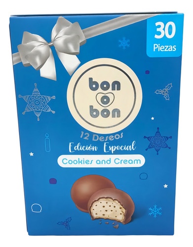 Bon O Bo Navidad 12 Deseos Cookies & Cream 30 Piezas