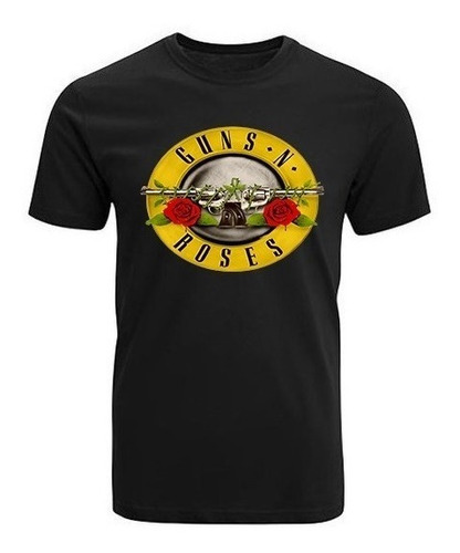 Polera Guns N Roses Negra 100% Algodon