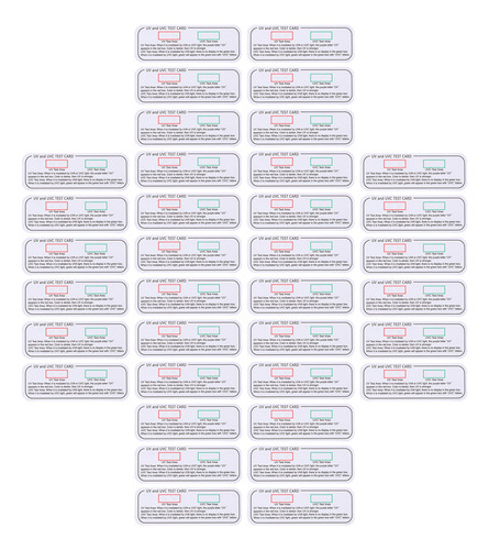 Tira De Prueba Uv Test Card, 30 Unidades
