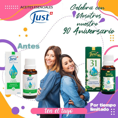 Imagen 5 de 10 de Oleo 31 De 20ml Swiss Just Producto Original Envío Gratis