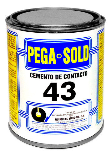 Cemento Contacto/pega N° 43-1/4 Degl 946ml Pega Sold
