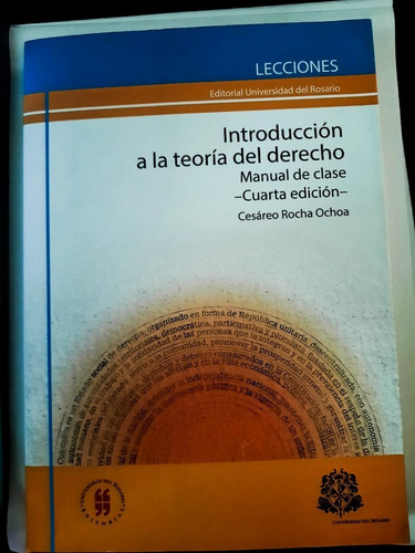 Introducción A La Teoría Del Derecho. Manual De Clase