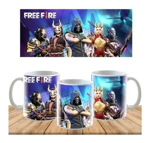 Plantillas Sublimación Tazones - Free Fire Tazas 10 Diseños