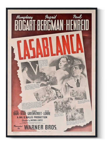Poster Afiche Casablanca 60x80 - Solo Lámina