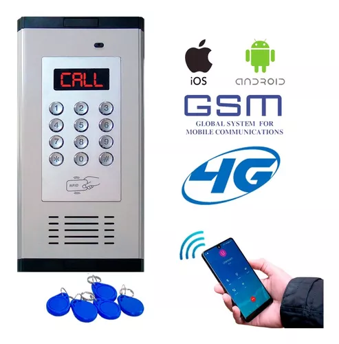 J R Portero De Audio Gsm 4 G Con Lector Rfid Para 200 Casas