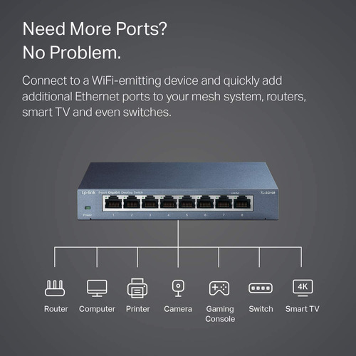 Switch Tp-link Tl-sg108 8 Puertos Rj45 10/100/1000
