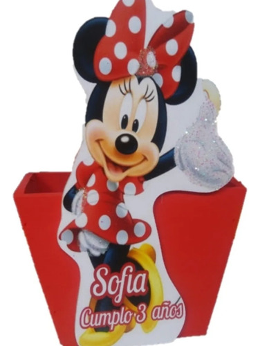 Caja De Bolos Recuerdos Micky Y Minnie Mousse 15 Piezas