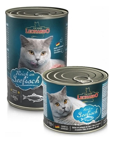 Alimento Leonardo Lata Pescado 400 G