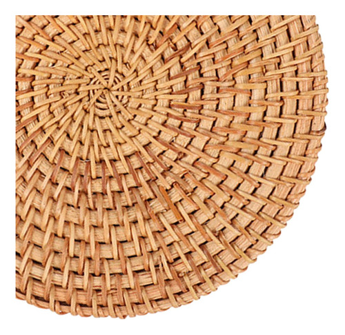 Placemats Redondos De Rattan, Copos, Tapete 16cm