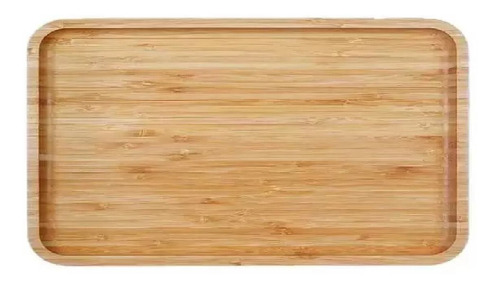 Bandeja De Bambu Retangular Para Servir Ou Decorar 24x14 Cm