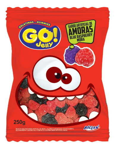 Bala Gelatina Go Jelly Sabor Amoras 250g