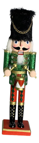 Marioneta Cascanueces 30cm Decoración Figuras De Tambor