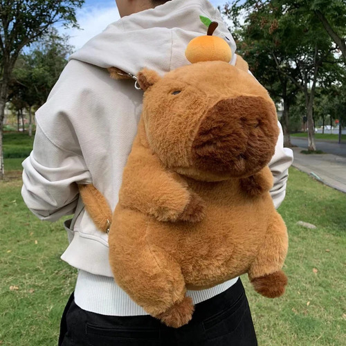 Capibara Mochila De Felpa Kawaii Bolso De Hombro Color Cpbla Backpack